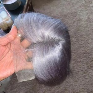 Grey lace front wig